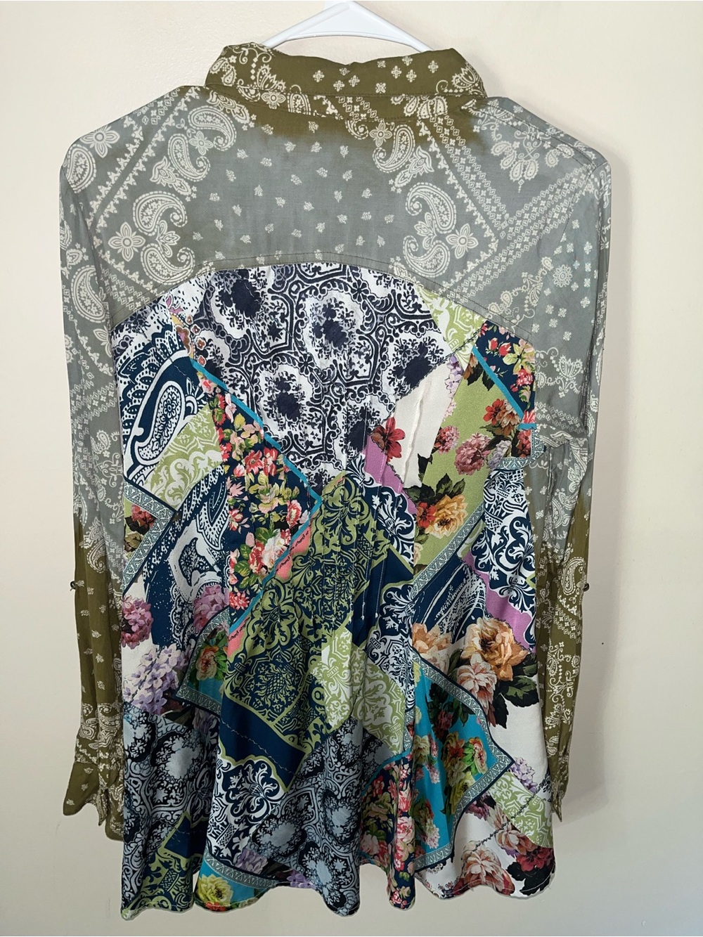 Aratta Silent Journey Womens Long Sleeve Multicolor Bohemian Blouse Size M? VGUC - Picture 7 of 9